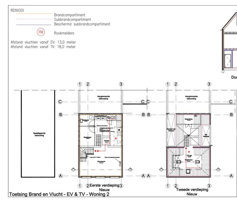 bouwtekening - brandveiligheid